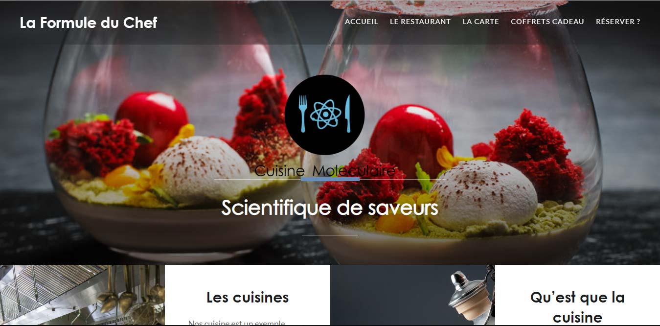 Image projet La formule du Chef